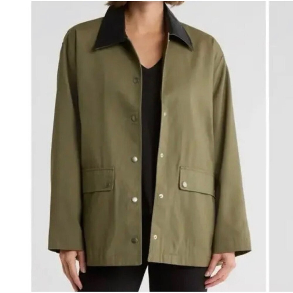 NWT Rag & Bone Cassandra chore barn jacket olive XXS minimalist quiet luxury